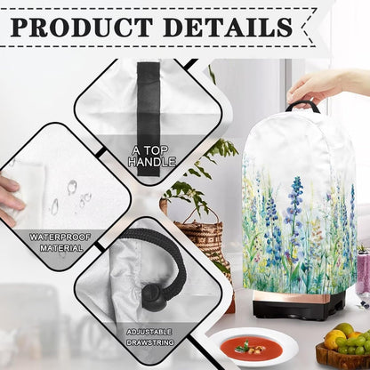 Coffee Pastry Blender Dust Cover with Drawstring Field Stand Mixer or Coffee Maker Cover Anti Fingerprint Polyester Appliance for Home Kitchen Decor