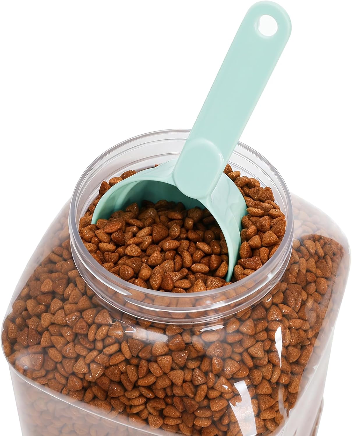 DEAYOU 4 Pack Dog Food Scoop 1/2 Cup, Melamine Pet Food Measuring Cup with Long Handle, Food-Grade Half Cup Feeding Scoop for Cat, Bird, Rabbit, Dry Wet Food, Dishwasher Safe, Accurate Portion Control
