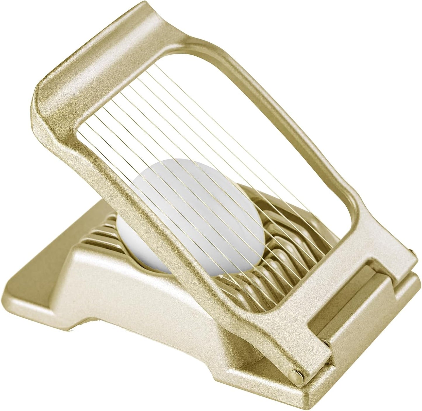 Egg Slicer for Hard Boiled Eggs, Stainless Steel Wire, Multipurpose Heavy Duty Aluminium Egg Cutter for Egg, Salads, Sandwiches, Strawberries, Mushrooms, Soft Cheese, Red