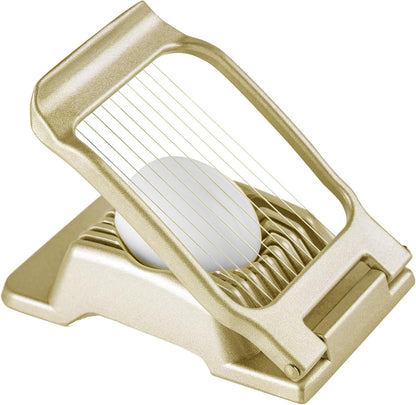 Egg Slicer for Hard Boiled Eggs, Stainless Steel Wire, Multipurpose Heavy Duty Aluminium Egg Cutter for Egg, Salads, Sandwiches, Strawberries, Mushrooms, Soft Cheese, Red