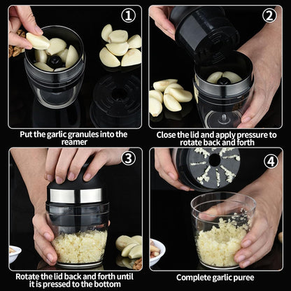 Garlic Crusher Press,Garlic Grinder Twister Easy-Clean, Multifunctional Garlic Smasher Dishwasher safe, Ideal Garlic Crusher Tool Garlic Grinder Masher Onion Chopper, Blender to Vegetable for Kitchen