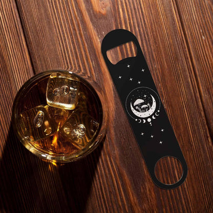 Black White Checkered Stainless Steel Bottle Opener Cool Car Racing Sports Plaid Pattern Geometric Design Flat Beer Bottle Opener Keychain for Home Kitchen Bar Restaurant Party Birthday Gift