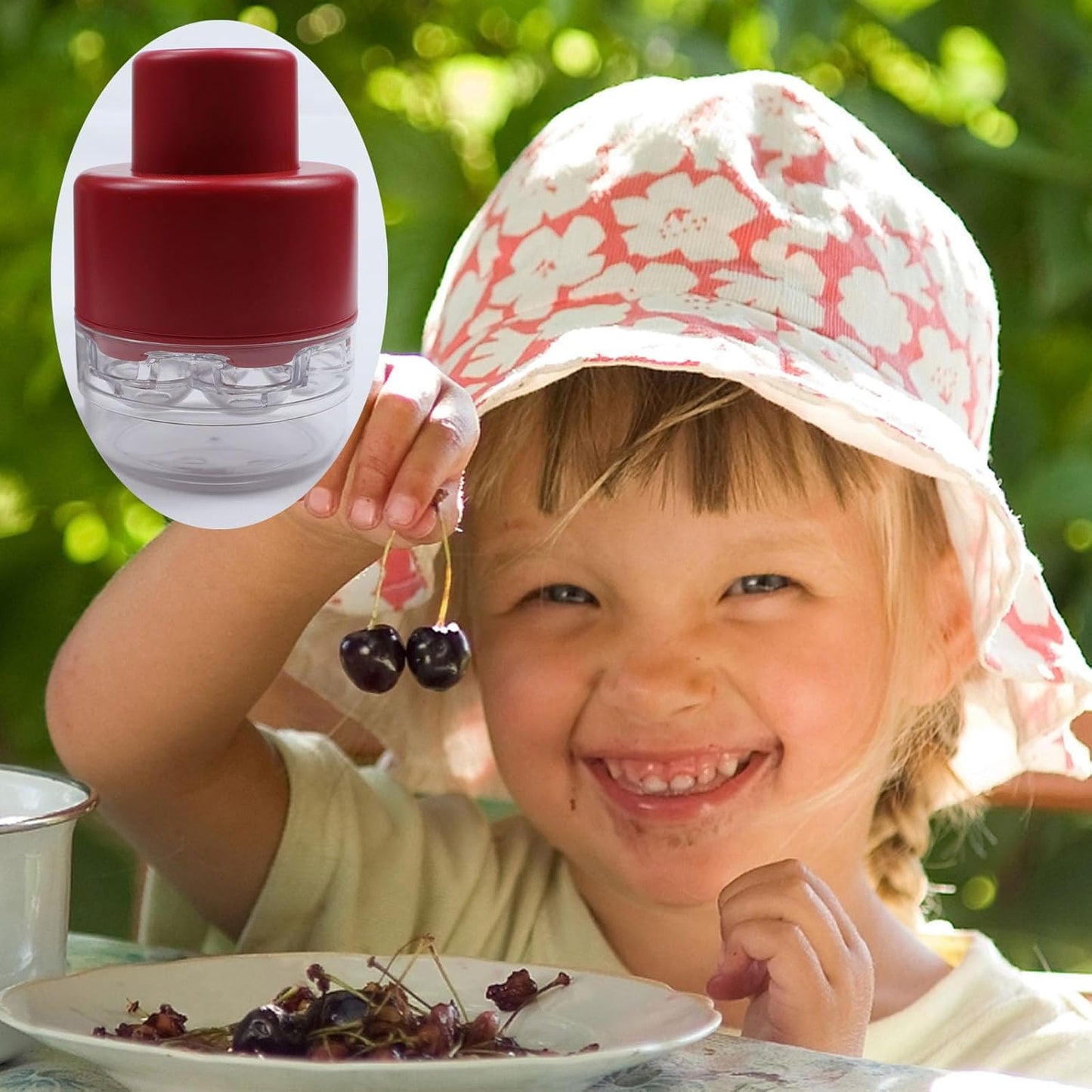 Efficient 7-Hole Cherry Pitter Tool – Quick-Release Seed Remover for Bakey, Time & Space-Saving Design (Red)
