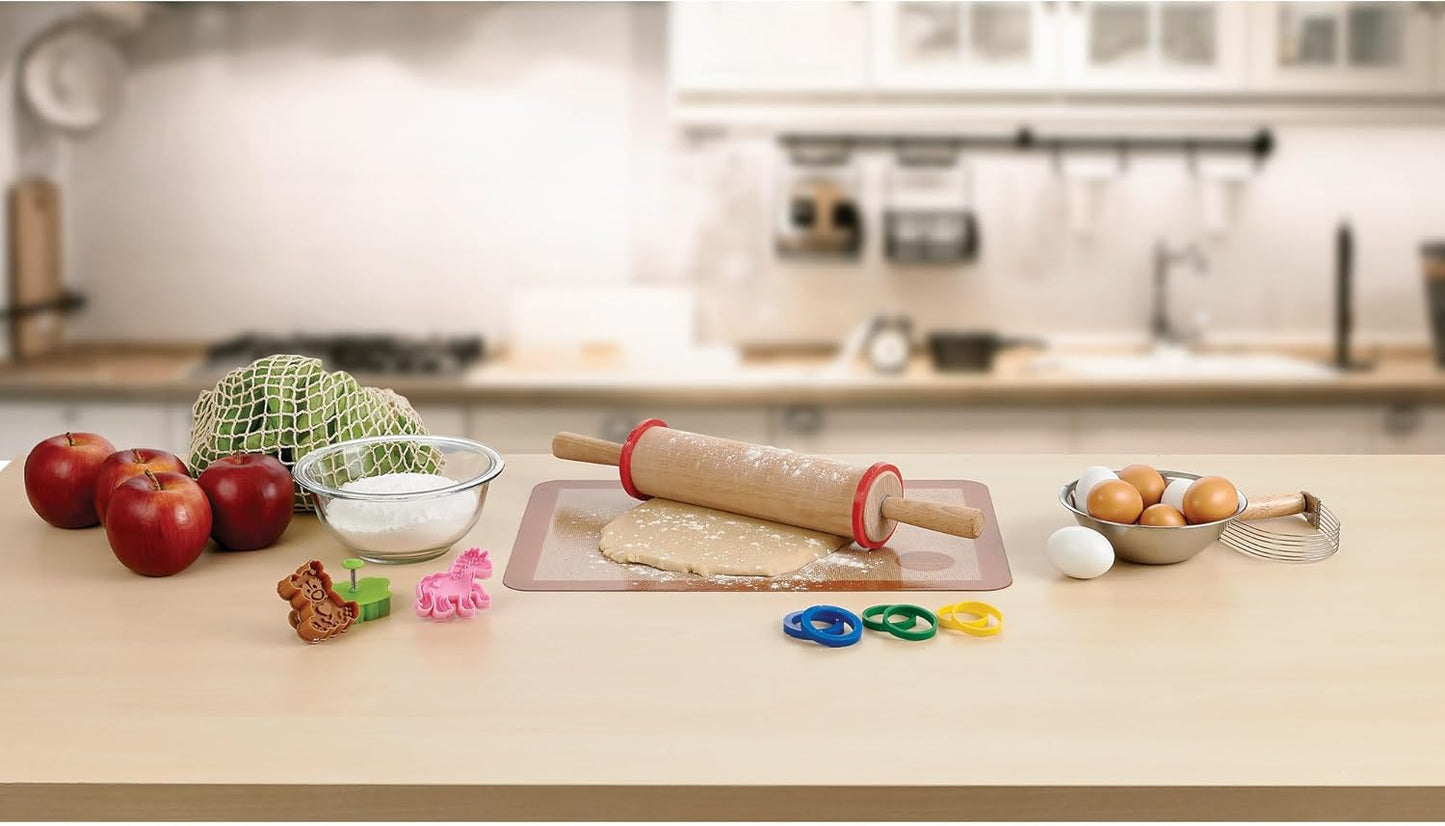 Mrs. Anderson’s Baking Rolling Pin Rings, Non-Stick Silicone, Set of 4 Ring Depths