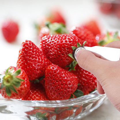 Angoily 4pcs Stainless Steel Strawberry Huller Tool Stem Remover Kitchen Fruit Corer Set for Home Cooking