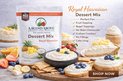 A Blend Above Banana Cream No-Bake Dessert Mix, 3 Pack, No-Bake Cheesecake, Fruit Dip, Dessert Mix, Bagel Topping, Frosting, Cheesecake Filling, Quick and Easy to Make, Makes 16 Ounces, Cream Cheese,
