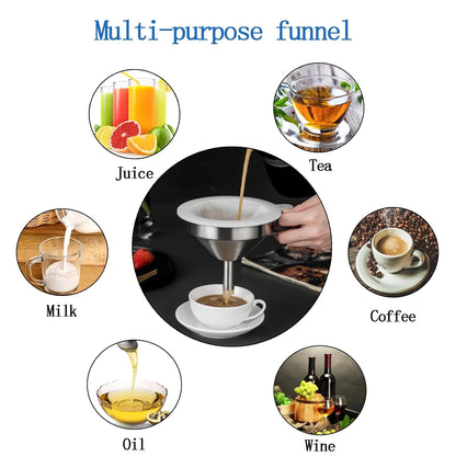 4 Pieces 200 Mesh Strainer Kitchen Food Filter，Ultra-Fine Nylon Mesh Sieve，Plastic fine mesh Colander for Filtering Soy Milk, Coffee, Milk, Yogurt, Juice