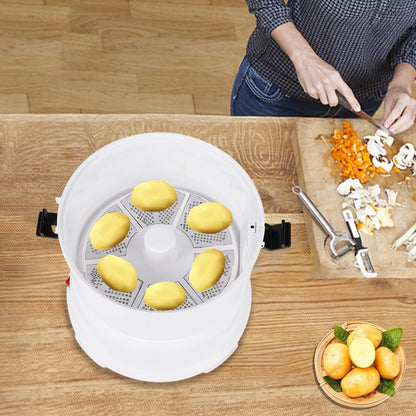 Electric Potato Peeler Machine with 2 Spare Blades, Automatic Potato Peeler Stainless Steel Swivel Vegetable Fruits Fruit Potato Peeler, Apple Paring Machine Kitchen Peeling Tool