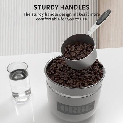 ENLOY Stainless Steel Measuring Cups and Spoons Set of 10 Piece, Soft Silicone Handles and Clearly Scale, Nesting Liquid Measuring Cup Set or Dry Measuring Cups Set (Black)