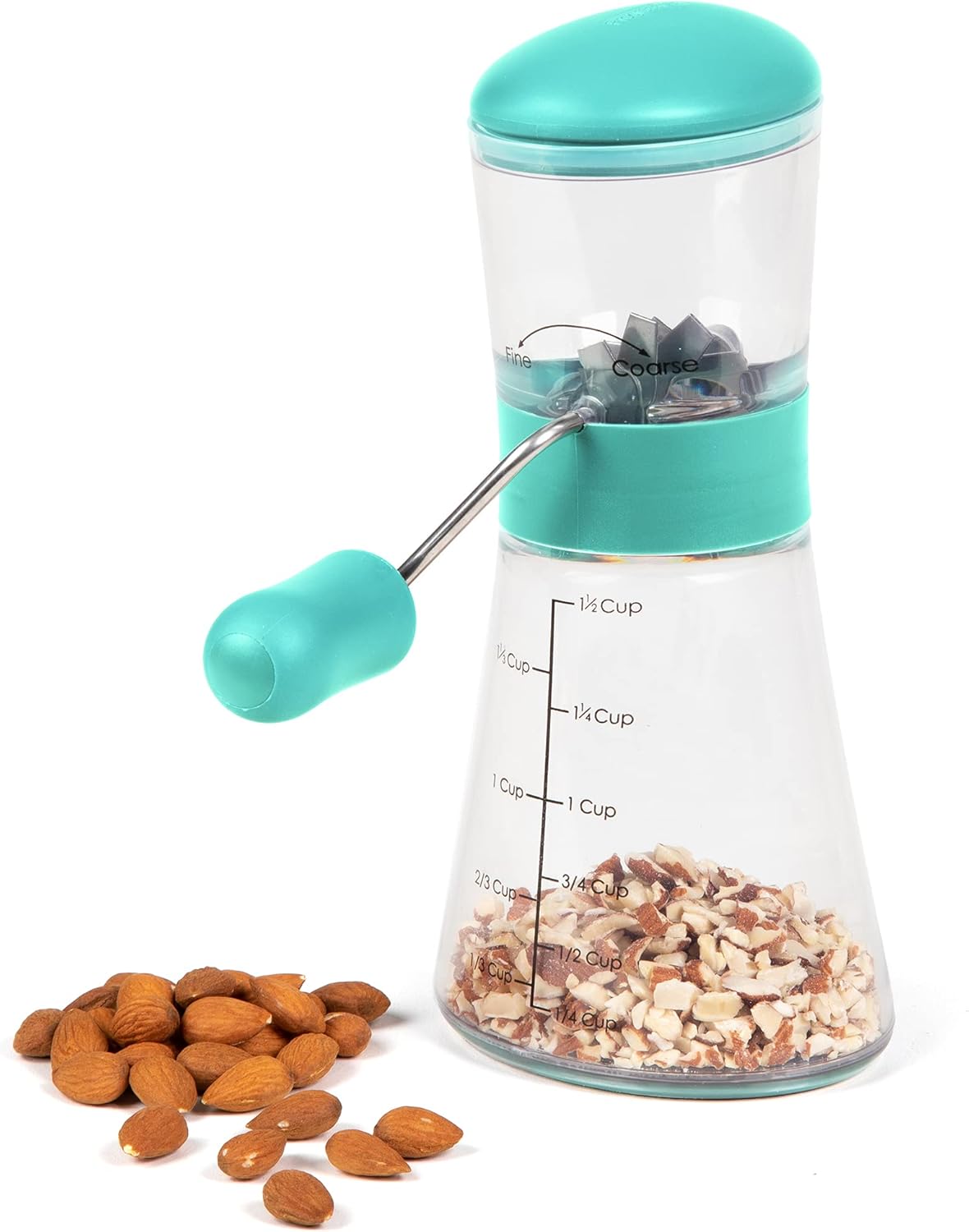 Prepworks by Progressive Nut Chopper with Non-Skid Base, Red