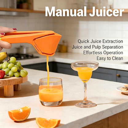 Lemon Squeezer, Effortless Manual Flat Lime Juicer Squeezer, Fold-Flat Citrus Juicer, Hand Citrus Press, Sturdy Flat Manual Lemon Juicer, Suits Lime & Lemon (Yellow)