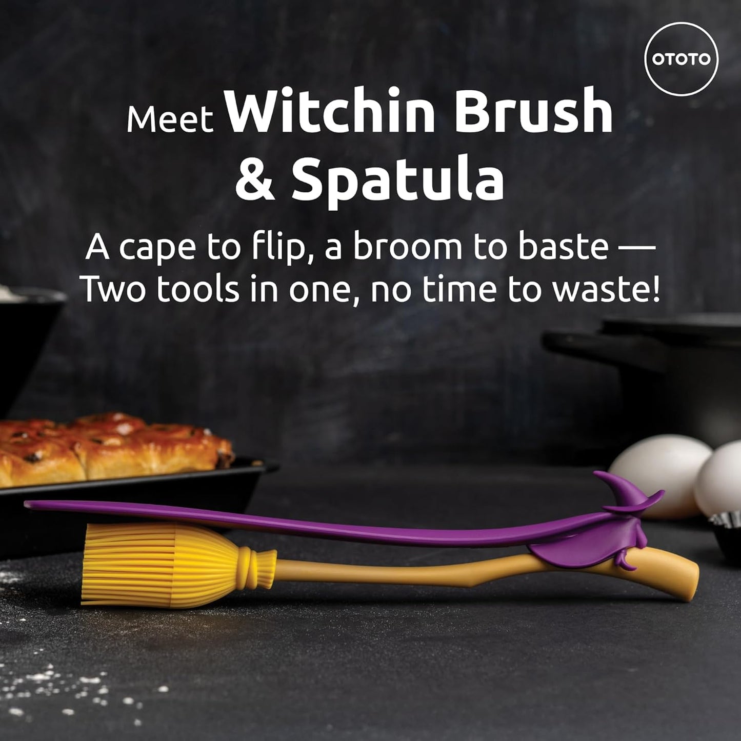 OTOTO Gnomeo Pastry Brush - Silicone Basting Brush for Cooking, Spread Oil Butter Sauce for BBQ Grill Baking, Gnomes Gifts for Women, Cute Funny Kitchen Gadgets