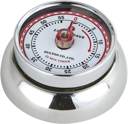 Zassenhaus Magnetic Retro 60 Minute Kitchen Timer, 2.75-Inch, Teal