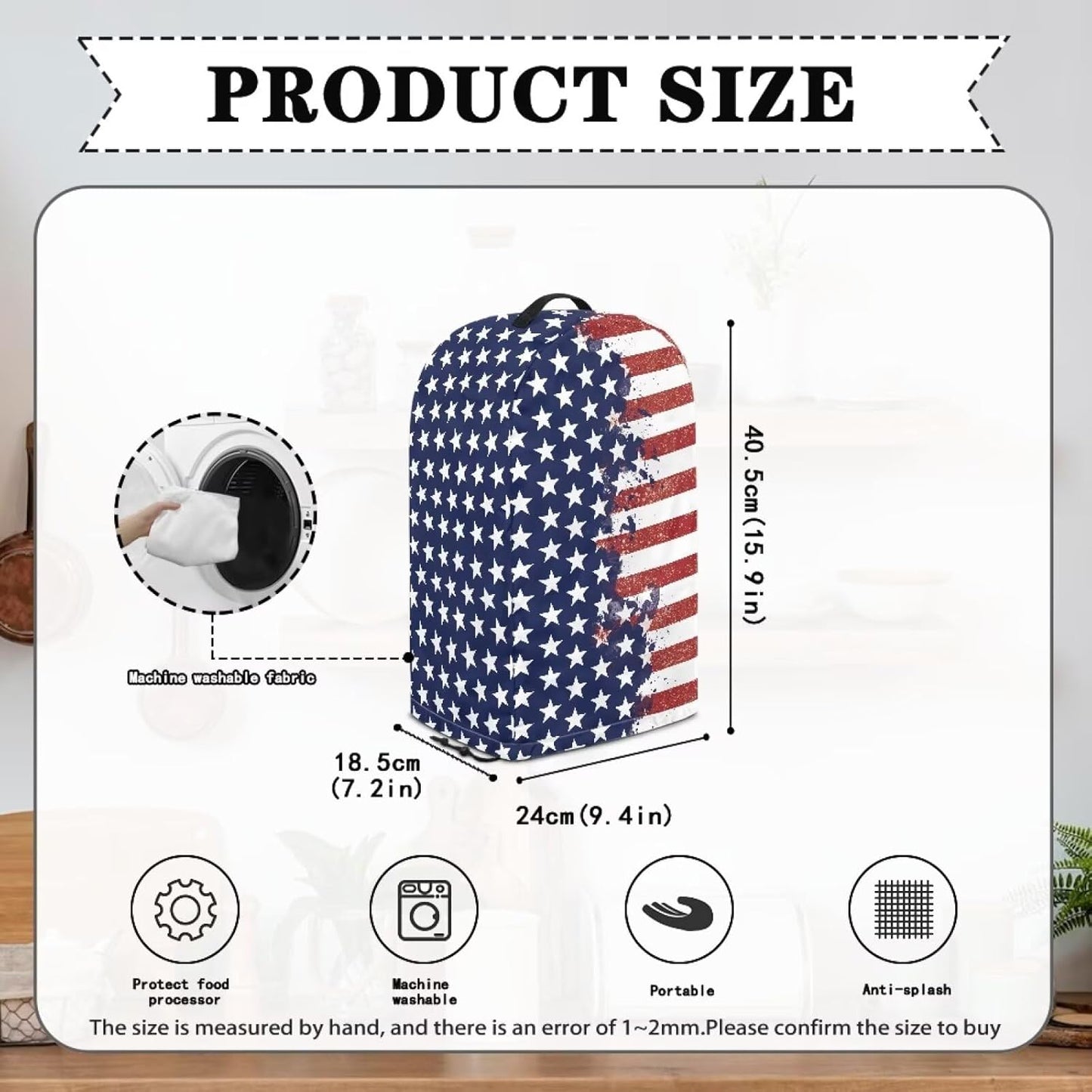 Coffee Pastry Blender Dust Cover with Drawstring Field Stand Mixer or Coffee Maker Cover Anti Fingerprint Polyester Appliance for Home Kitchen Decor