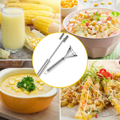 Corn Peeler 2PCS Stainless Steel Corn Peeler and Stripper Tool for quickly separating corn kernels,Ideal Gadget Tool for corn on the cob