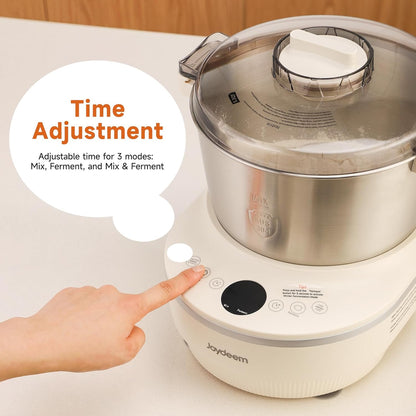 Joydeem Electric Dough Maker with Dual Seasonal Fermentation Function, 3.7Qt Dough Mixer Machine, Perfect for Bread Pizza Roti Dumpling Dough & Sourdough, HMJ-A351