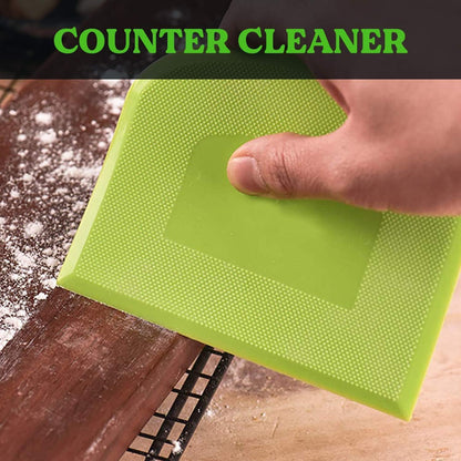 SURDOCA Dough Scraper Bench Scraper - 3P 4.7x3.7" Plastic Flexible Bowl Scraper, Sharp Edge & Angles Cake Scraper. Non-Slip Bakeware Decorating Tools Sculpting & Modeling Tools - Pure White - Colors A