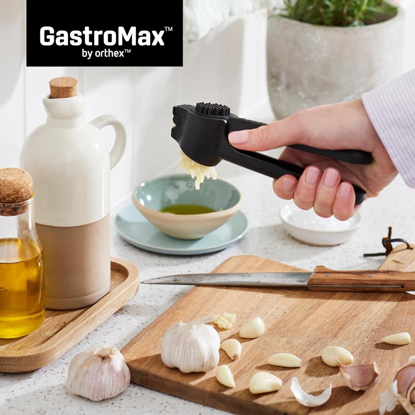 Gastromax Garlic Press, Black, One Size