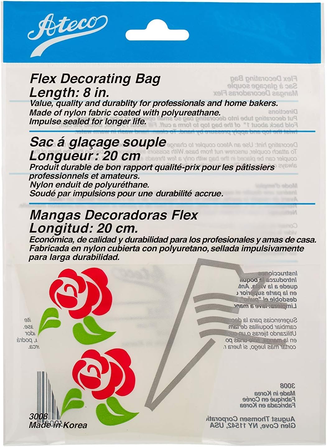 Ateco 3021 Flex Decorating Bag, Coated Nylon, 21-Inch, Reusable