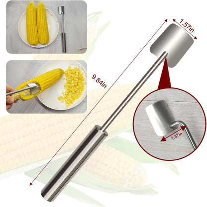 Corn Kernel Remover Tool - Stainless Steel Corn Peeler with Ergonomic Handle, Quick & Safe Corn Stripper for Home Kitchen, BBQ, Restaurants - Dishwasher Safe & Rust-Proof