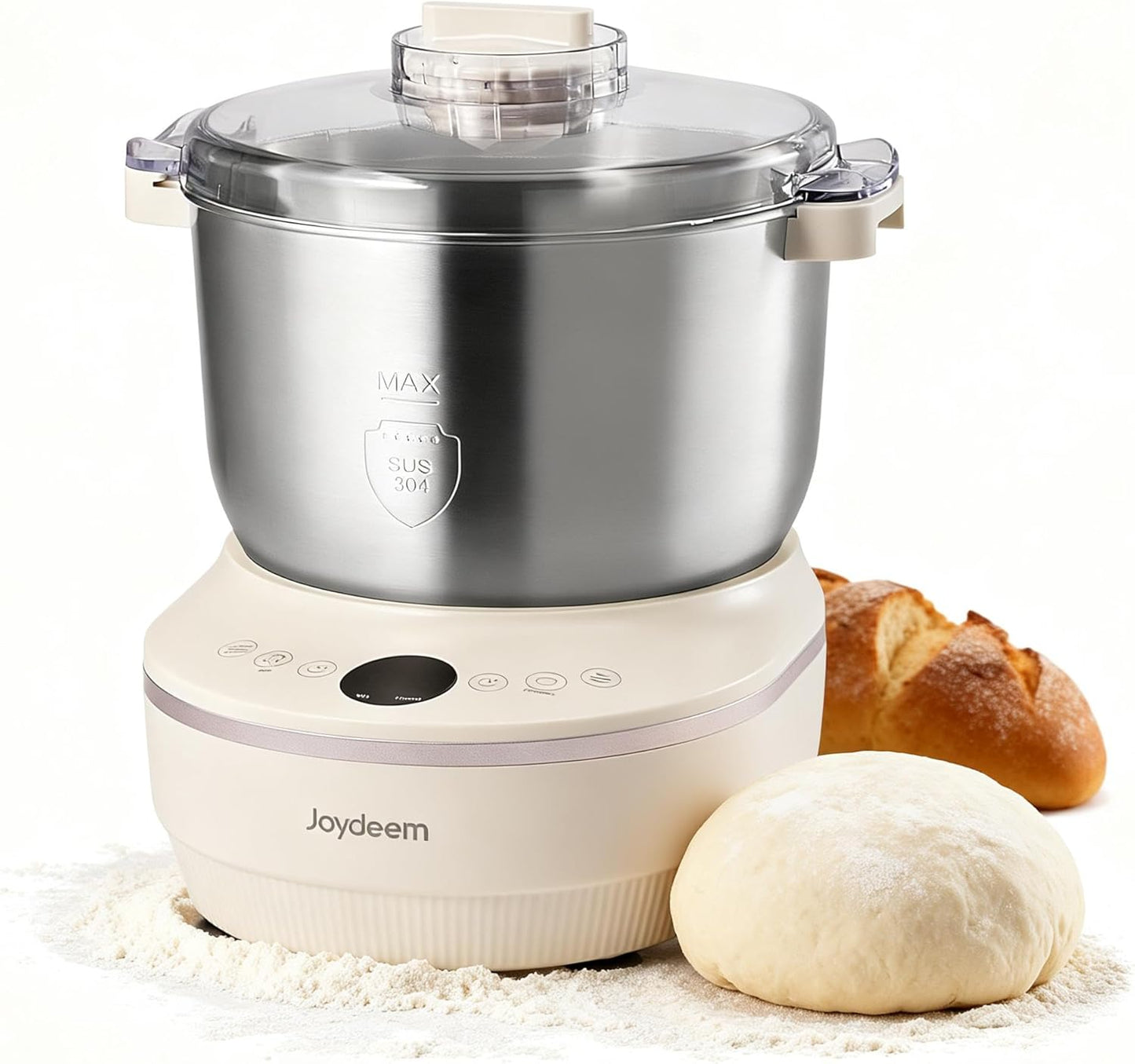 Joydeem Electric Dough Maker with Dual Seasonal Fermentation Function, 3.7Qt Dough Mixer Machine, Perfect for Bread Pizza Roti Dumpling Dough & Sourdough, HMJ-A351
