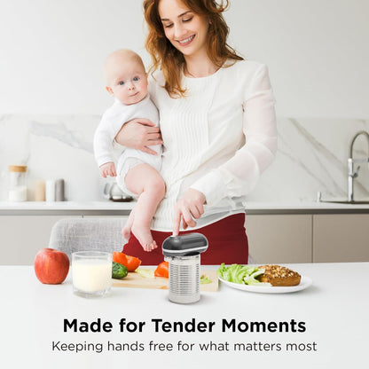Kitchen Mama Mini Plus Rechargeable Electric Can Opener: USB-C Charging, Hands-Free, Auto Stop, Compact, Cordless, Smooth Edge - Perfect for Seniors with Arthritis, Home, and Travel (Red)