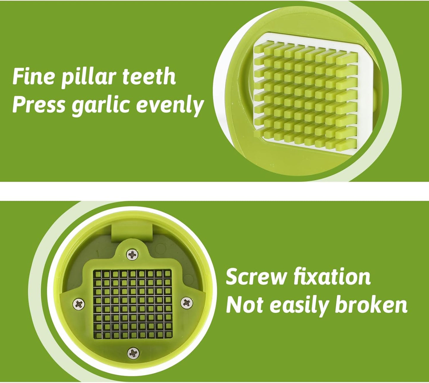 Ptwola Garlic Presses Garlics Chopper Stainless Steel Garlics Mincer Crusher Mini Can Garlic Press Dicer Storage Container with Silicone Peeler and Small Brush for Home Camping Kitchen Tool