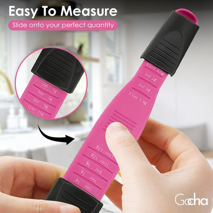 GOCHA Double-Ended Adjustable Measuring Spoon - 9-in-1 Kitchen Tool with Precision Scales (0.5-13ml/g) - Space-Saving Design for Dry & Liquid Ingredients (Black Green)