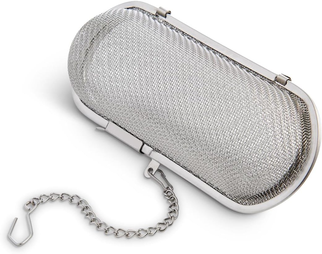 HIC Kitchen Fine Mesh Tea Strainer With Helper Handle, 18/8 Stainless Steel, 2.75-Inch, For Sifting, Straining, And Brewing Tea, Coffee, Or Cocktails