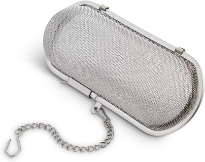 HIC Kitchen Fine Mesh Tea Strainer With Helper Handle, 18/8 Stainless Steel, 2.75-Inch, For Sifting, Straining, And Brewing Tea, Coffee, Or Cocktails