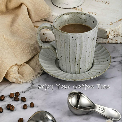 Coffee Scoop, Gold Stainless Steel Coffee Spoons Set, 1 tablespoon (15ml) and 1 tablespoons (30ml) Spoon, Gold Tablespoon Measure Spoon for Coffee, Milk Powder, Fruit Powder, 2 Pack(Long Handle)