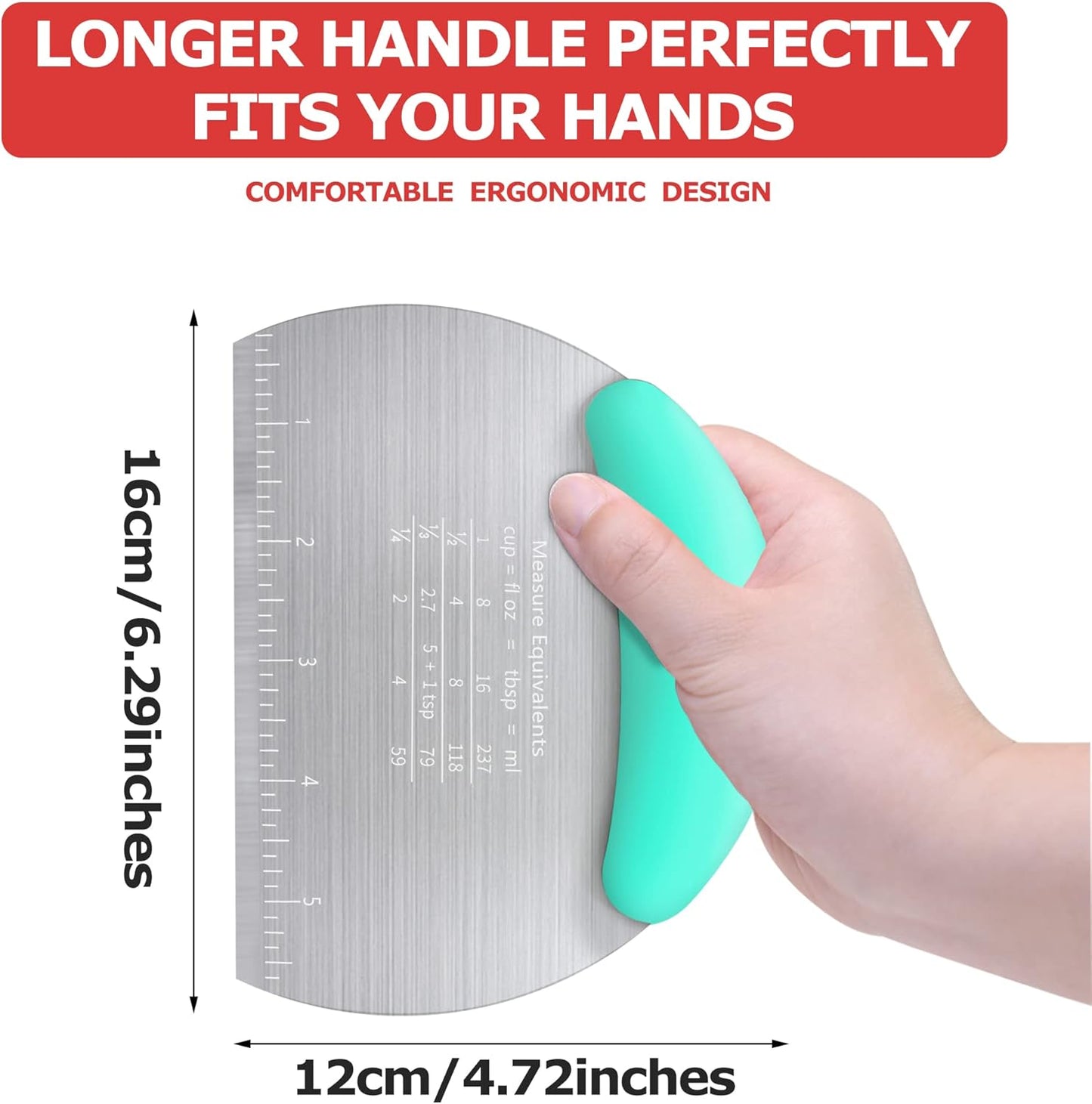 Pastry Cutter Dough Scraper Dough Cutter Scraper Tool Kitchen Pastry Blender,Stainless Steel Pastry Cutters Heavy Duty Dough Cutter for Kitchen Baking Tools,Comfortable and Dishwasher Safe (Blue)