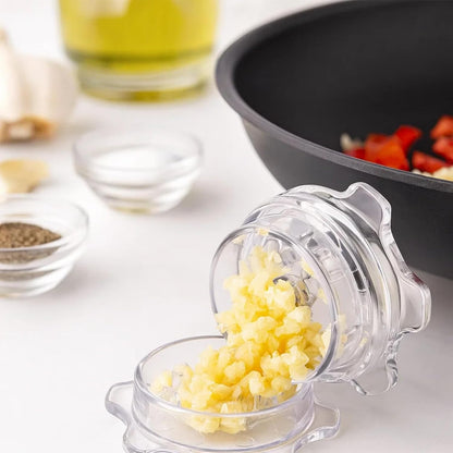 Angel’s Peel Lounge Grlic Mincer Manual Garlic for Quick Meal Preparation - Kitchen Tools for Mincing Grlic, Ginger, Herbs, Nuts (Clear Color)