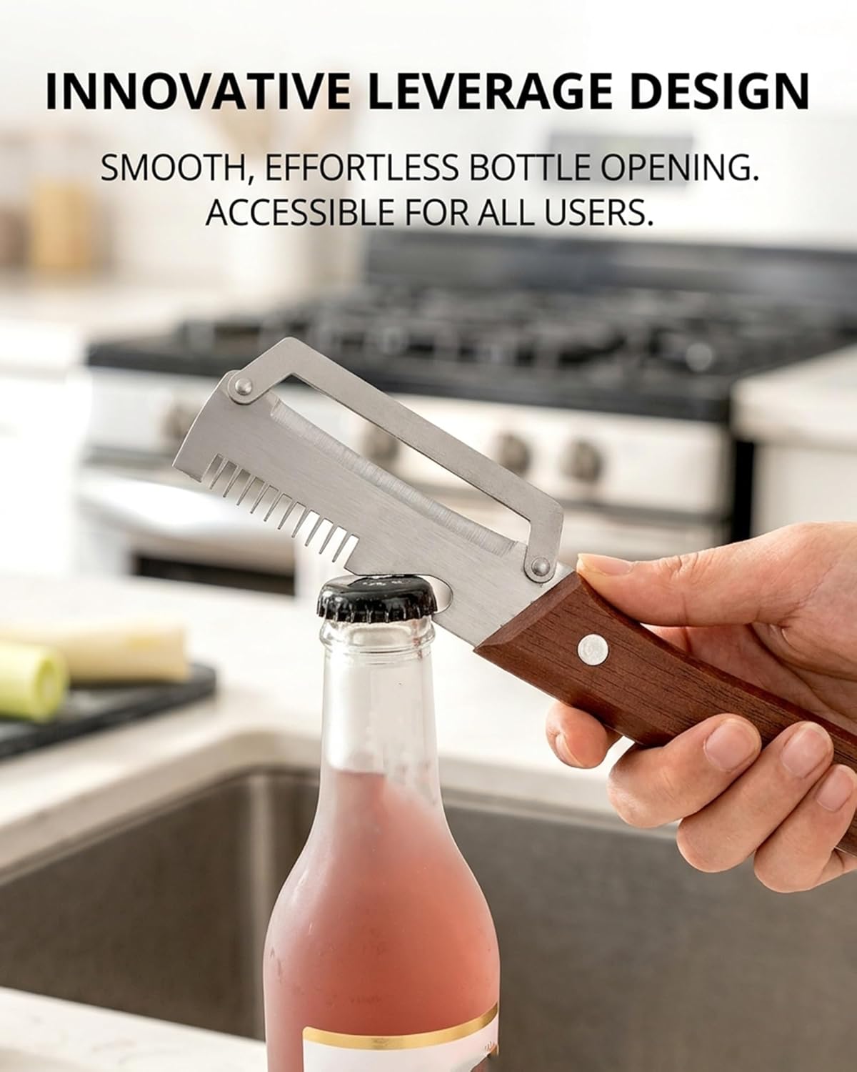 3-in-1 Scallion Shredder & Peeler Kitchen Multi-function Stainless Steel Thickened Fruit Peeling Knife Vegetable Wooden Handled Cutter Tool Zero Flex Veggie Carrot Cabbage Potatoes Peelers(2PCS)