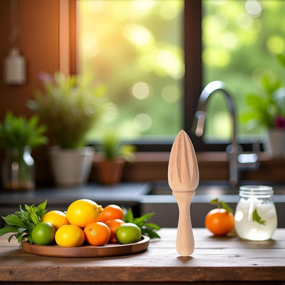 2Pcs Wooden Citrus Juicer - Handheld Manual Lemon/Orange Reamer | Portable Fruit Squeezer Tool for Home,Cafe and Bar,Kitchen Utensils,Bartender Accessories,Juicer Easy to Hold for Daily Home