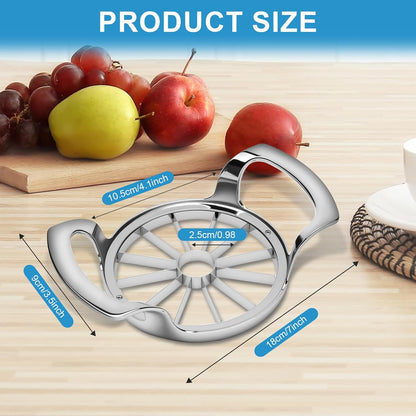 Apple Slicer and Corer, Basic Model with 12 Sharp Stainless Steel Blades - Zinc Alloy Case for Effortless Slicing & Coring