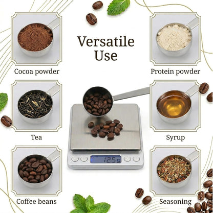 Coffee Scoop Stainless Steel Metal Coffee Measuring Scoop 2 Tbsp 30ml Scooper Spoons Long Handle Tablespoon Scooper Measuring Cup for Tea Sugar Ground CoffeeEspresso Protein
