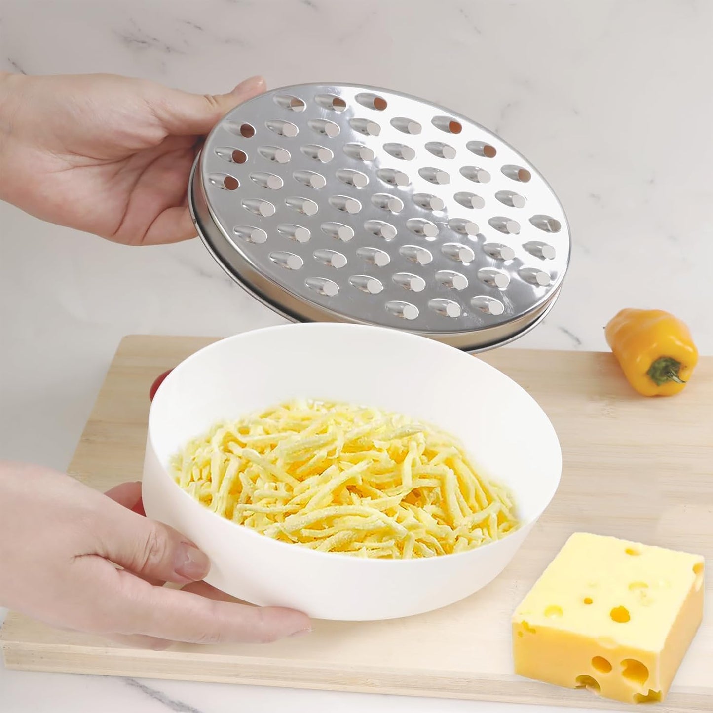 Cheese Grater Citrus Lemon Zester with Food Storage Container & Lid - Perfect For Hard Parmesan Or Soft Cheddar Cheeses, Ginger, Vegetables, Butter, Chocolate & Nutmeg (Green)