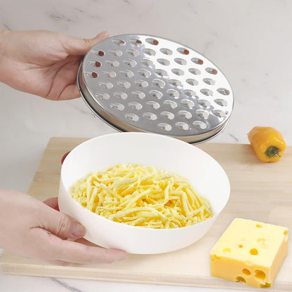Cheese Grater Citrus Lemon Zester with Food Storage Container & Lid - Perfect For Hard Parmesan Or Soft Cheddar Cheeses, Ginger, Vegetables, Butter, Chocolate & Nutmeg (Green)