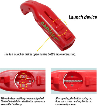 Bottle Opener,Fun Shooting Gun Creative Bottle Opener for Party Games, Family Parties, Outdoor Barbecue,Jar Opener for Weak Hands and Seniors with Arthritis
