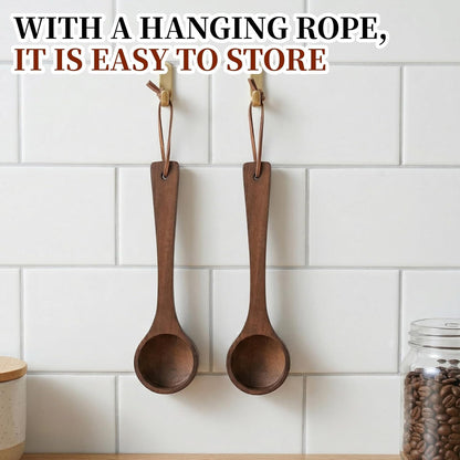 Coffee Scoop for Ground Coffee Wooden Spoon Long Handle Wooden Scoop 10g Measuring Laundry Scoops for Tea, Spices, Kitchen Accessory