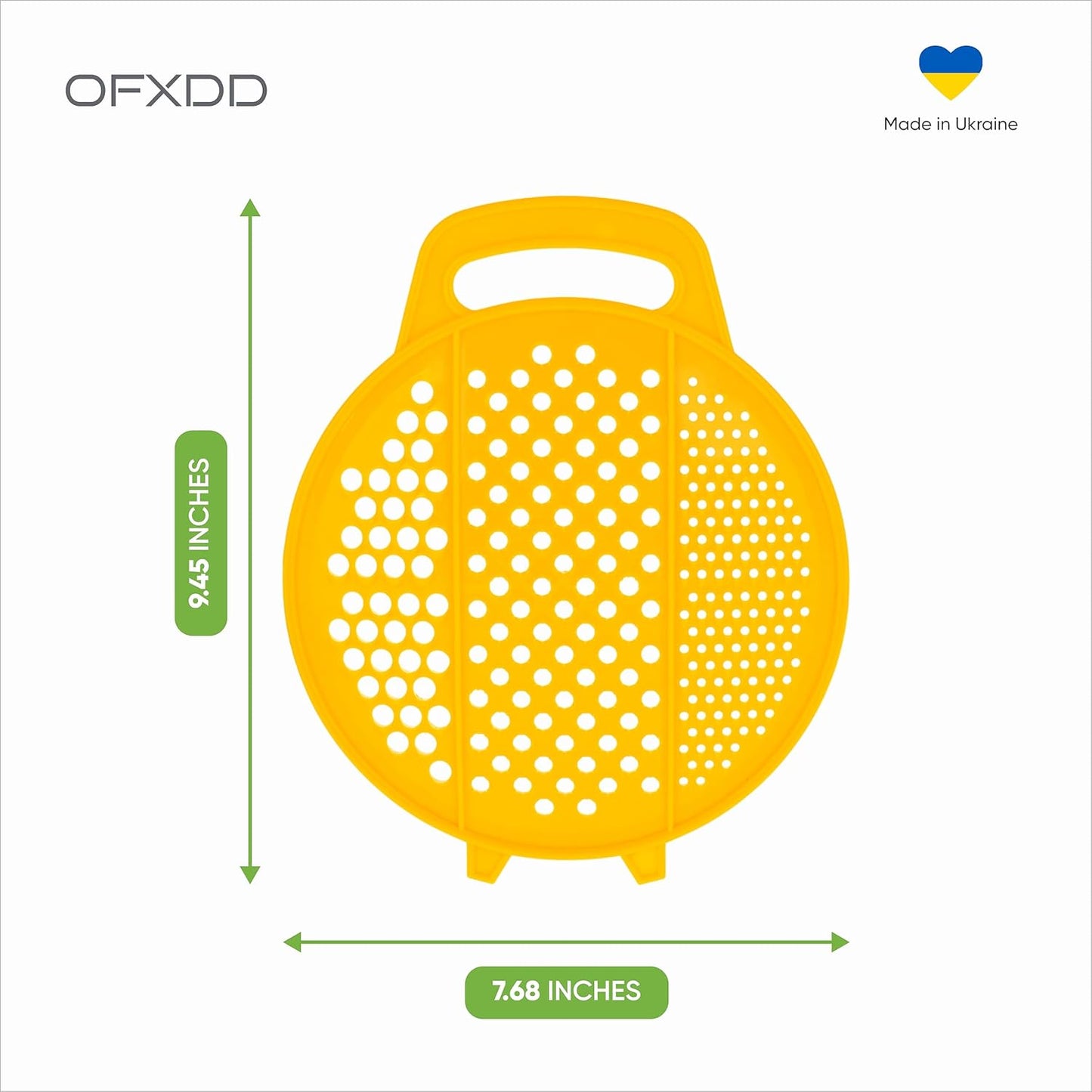 Grater for Kitchen with Handle - Shredder kitchen for Potato, Carrot, Ginger, Garlic - Plastic Food Hand Grater - Round Slicer for Fruits and Vegetables