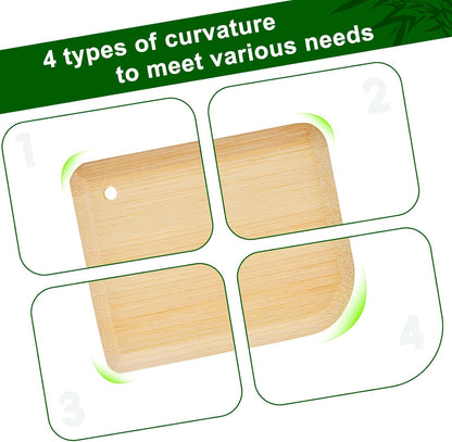 Bamboo Pan Scraper, Pot Scraper, Food Scraper, Kitchen Scraper Tools for Cast Iron Skillets, Cookware, Dishes, Pans and Pots (2 Pcs)