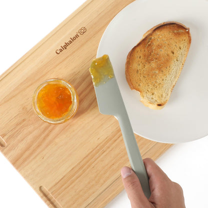 Calphalon Prime Scraper Set, 2-Piece Silicone Kitchen Scraper Set, Flexible Baking & Cooking Scrapers, Heat-Resistant Nonstick-Safe Tools with Ergonomic Handles, Navy