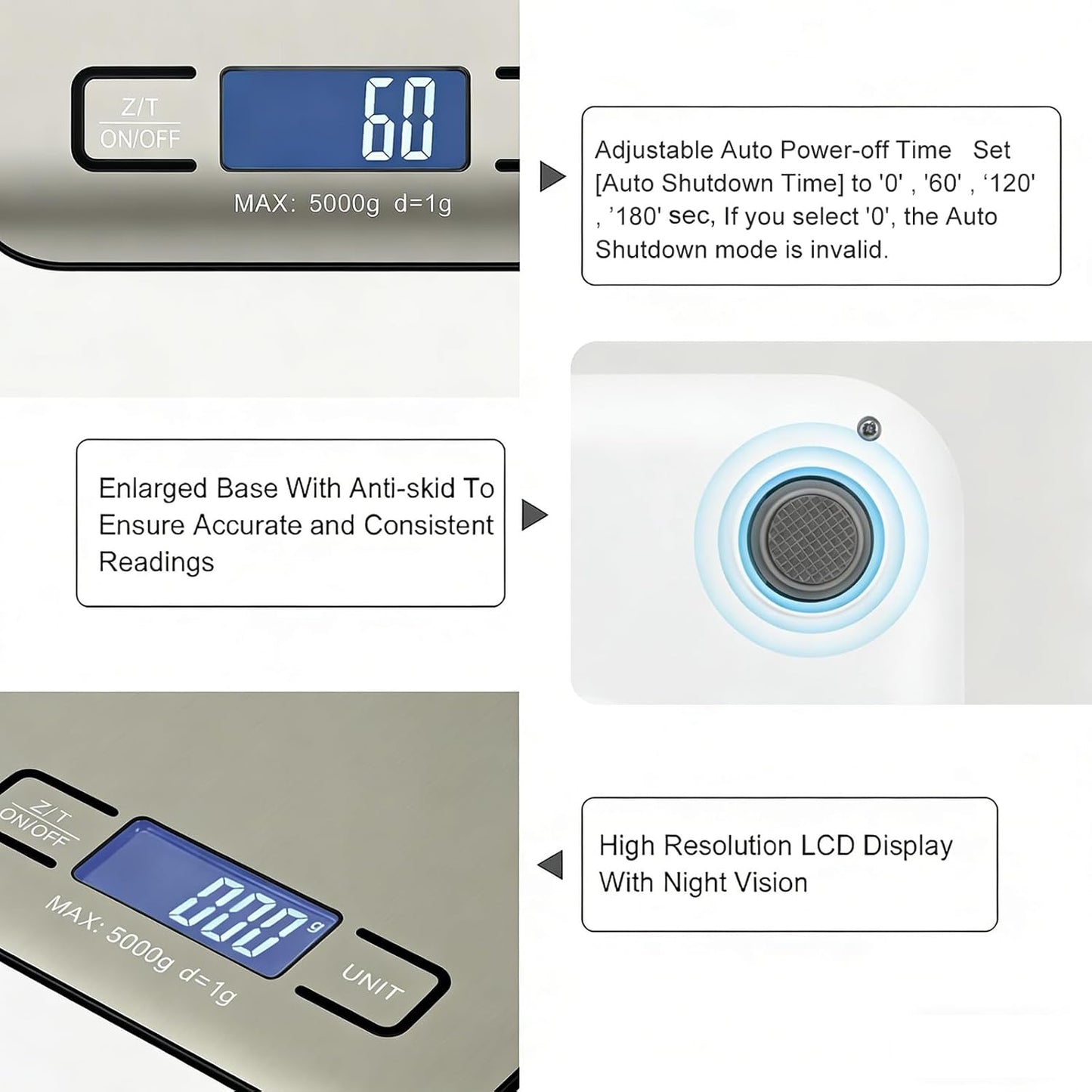 Digital Shipping Scale,Stainless Steel Panel, Accurate Portable Postal Scale for Packages, Small Business,Kitchen, Food, Handmade, Liquids, and Boutique (Rose Gold Battery(5kg/1g))