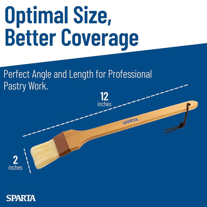 SPARTA 4039700 Nylon Wide Brush, Flat With Nylon Bristles, 2 Inches, Brown