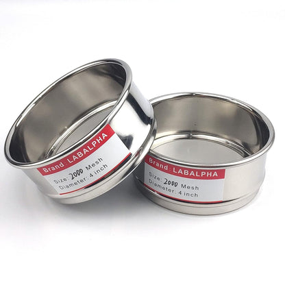 LABALPHA 70 Mesh Lab Sieves, Test Sieve #70 Mesh, 4'' Diameter, 304 Stainless Steel Wire Cloth (0.22mm)