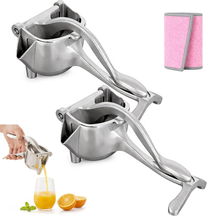 Heavy Duty Cast Iron Juicer Manual Hand Press, Stainless Steel Fruit Juice Squeezer for Lemon & Orange, Citrus Press Juicer (1PC)
