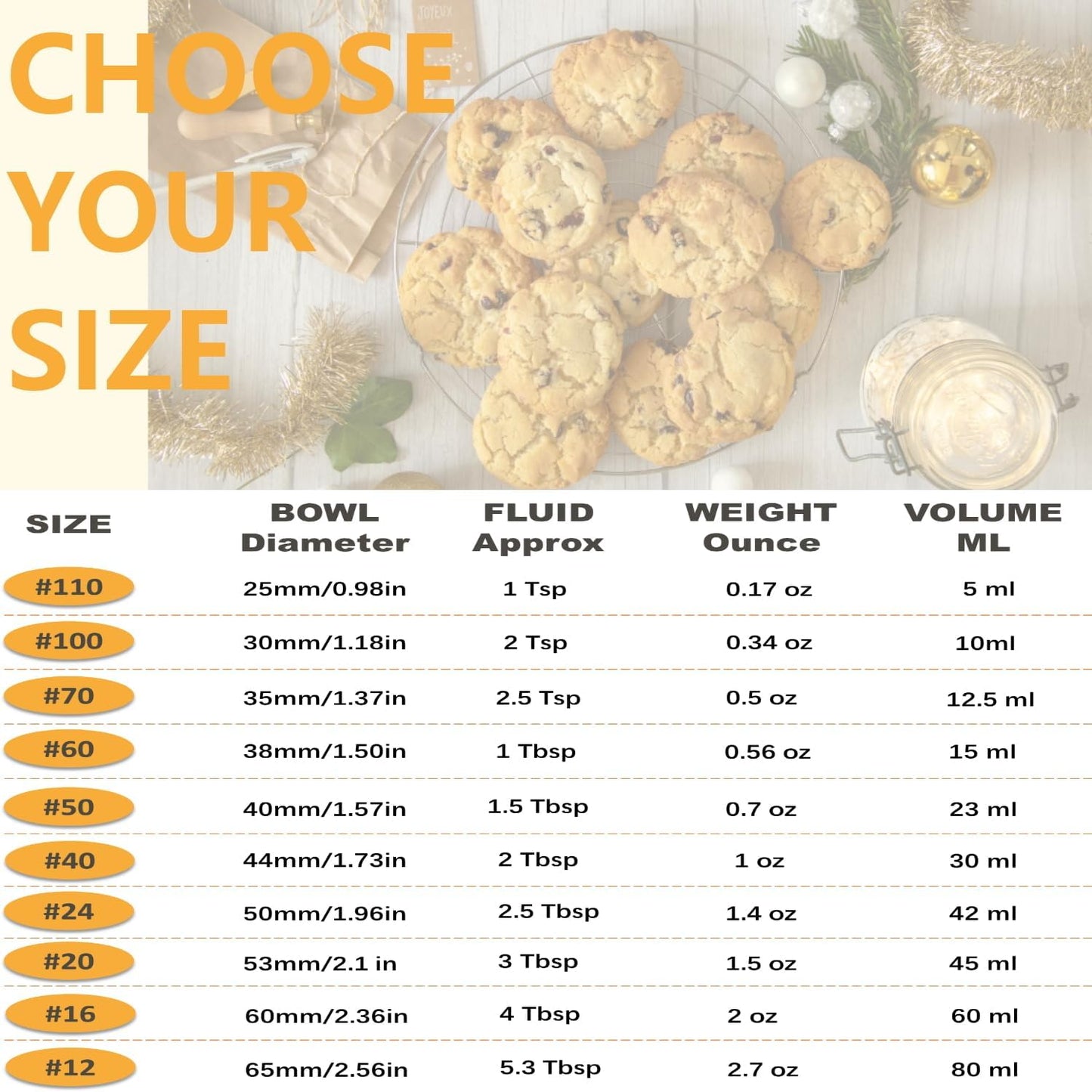 Cookie Scoop, Ice Cream Scoop, 1Tbsp/15 ml/0.5oz Cookie Scoops for Baking, 18/8 Stainless Steel Cookie Scooper for Baking, Ice Cream Scooper with Trigger Release, Cookie Dough Scoop with Non-slip Grip