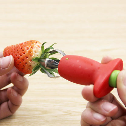 Multifunctional strawberry sheller, tomato sheller, suitable for fruit strawberry tomato corer clip, red